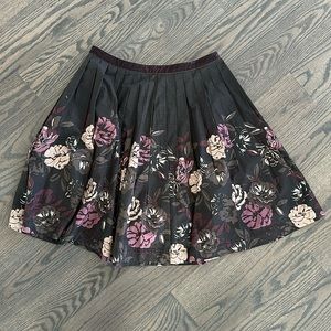 Calvin Klein Floral Pleated Full Skirt